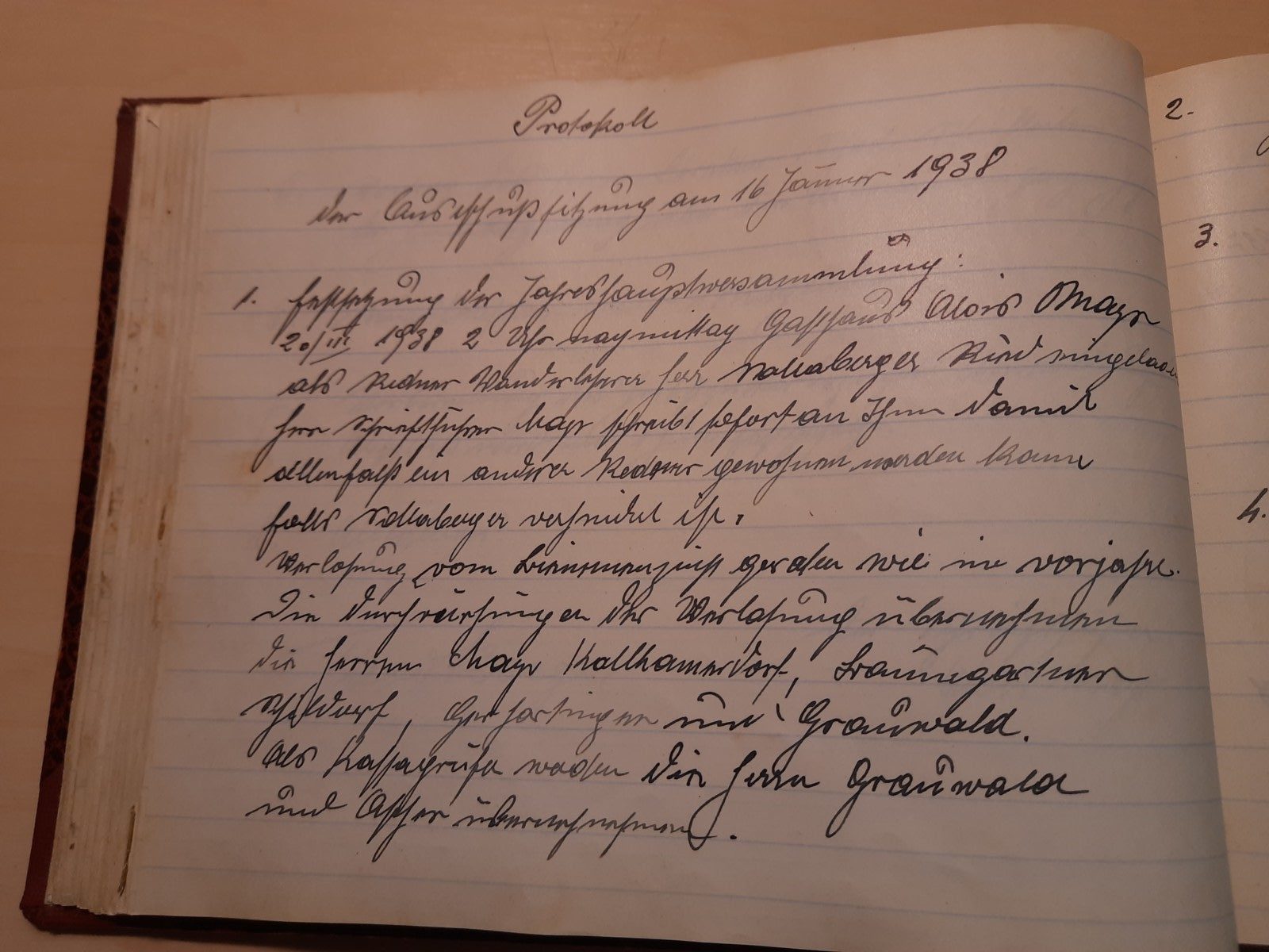 Protokollbuch Geschichte Protokollbuch Geschichte